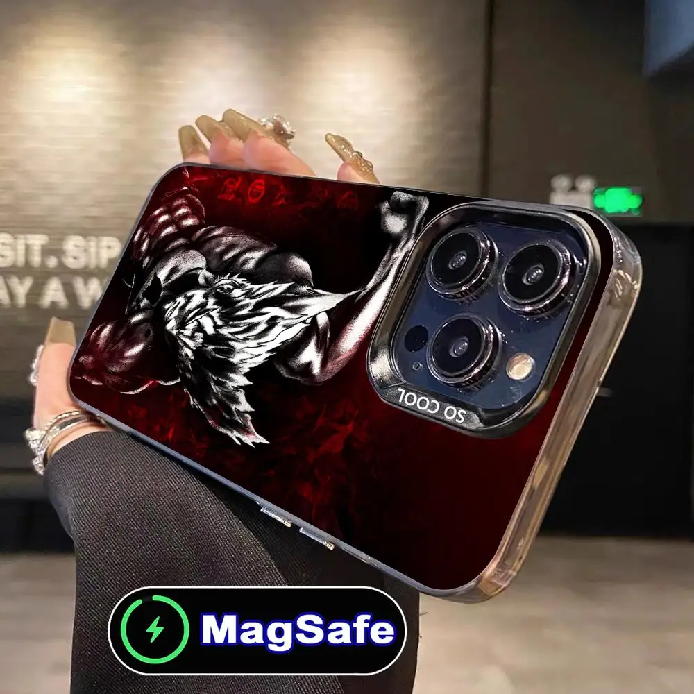 

Punch Man Garou Mobile Phone Case for iPhone 16 15 14 13 12 11 Pro Max Plus MagSafe Translucent Colour Protective Luxury Cover