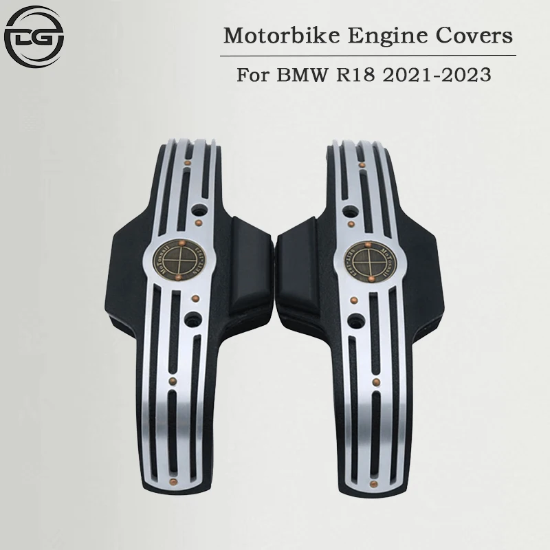 Motorcycle For BMW R18 Cylinder Cover Guards Contrast Cut FOR BMW R18 Series Engine Protection 2021 2022 2023 Accessories Black