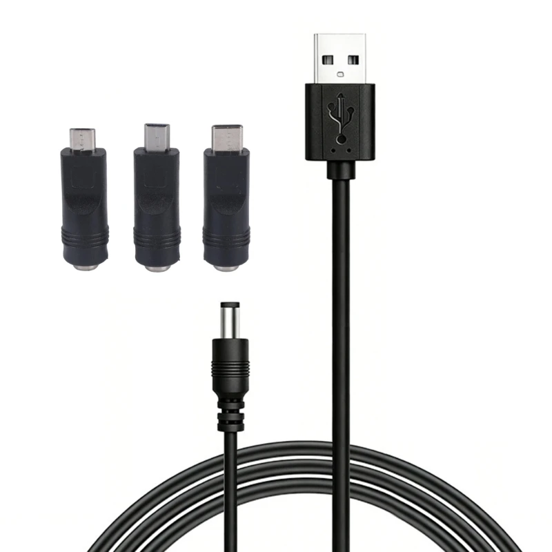 Y4UE Replacement USB Charging Cable Backup Cable 1m for 5V Gear with 3 Added Ends