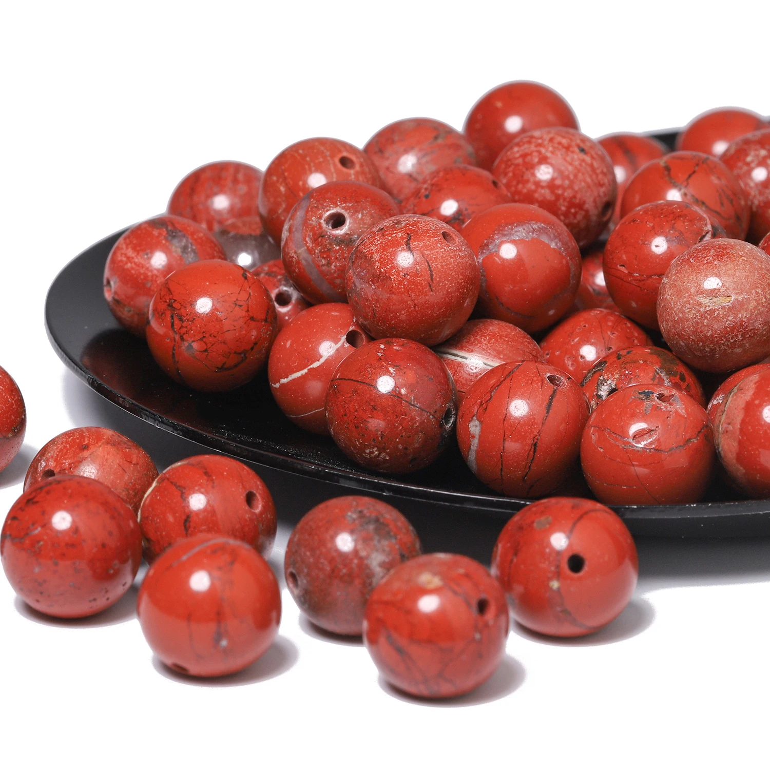4/6/8/10/12mm Natürliche Rote Jaspis Stein Perlen Runde Lose Spacer Perlen für Schmuck Machen Charms DIY Armbänder Neckalce Handwerk