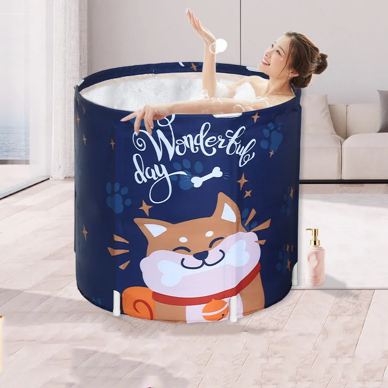 

Folding Bathtub With Blue Starry Sky and Six Layers of Cotton Padding for Household Baby Bathing