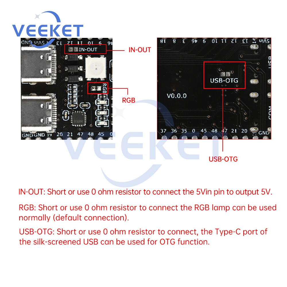 ESP32-S3 WiFi Bluetooth Placa de desarrollo Core ESP32-S3-N16R8/N8R2 Módulo IoT con Base de antena para proyectos de Internet de las cosas