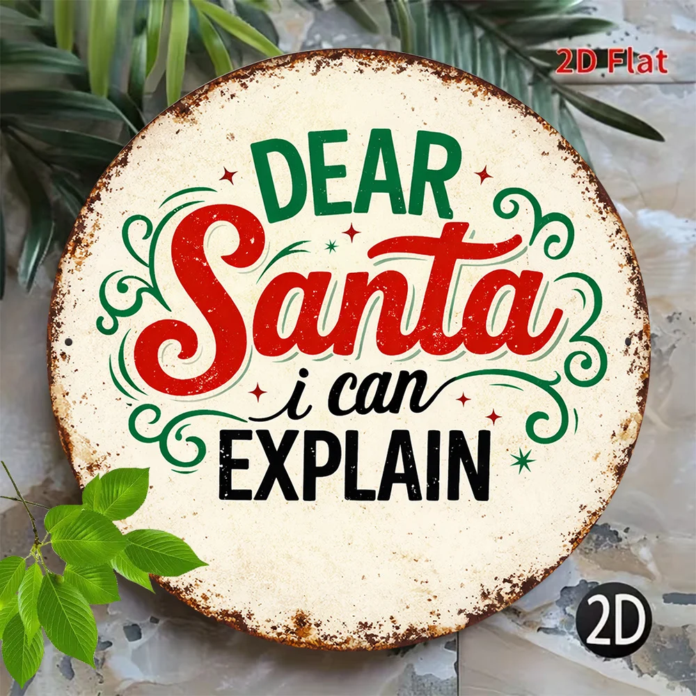 2D Flat, 1pc Wooden Round Sign, 