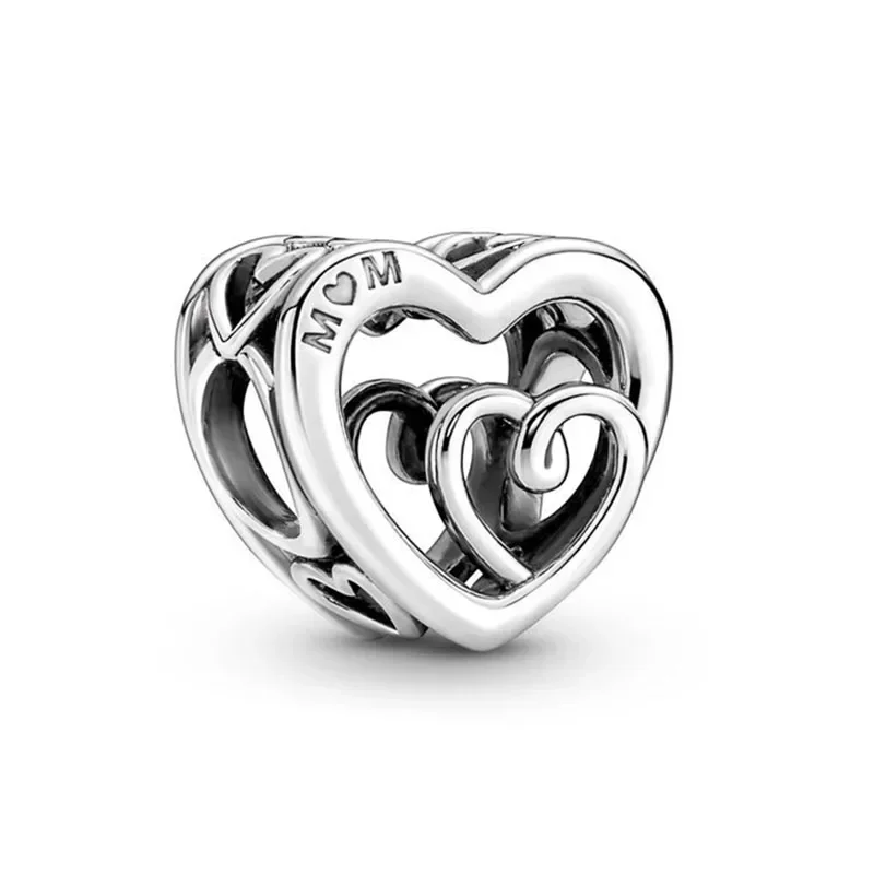 2024 European Style Ring Bird MOM Heart Angel Wings Diy Beads for Women Original European Pandora Charm Bracelet Fashion Jewelry