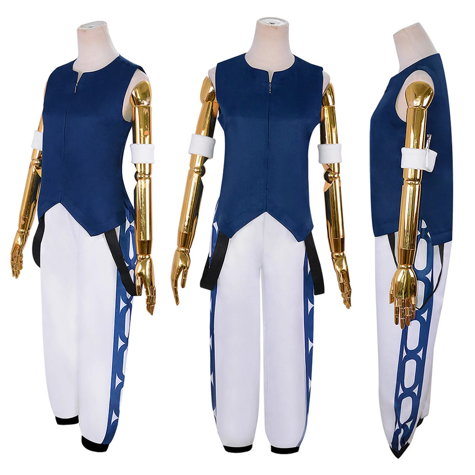 Anime Rimuru Tempest Strój Cosplay Peruka Anime Niebieska Koszula Spodnie Mundurek Garnitur Halloween Party Stroje do Gry