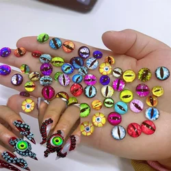 10/50/100pcs 3D Crystal Animal Eye Nail Charms Mixed Styles *Y2K* Acrylic Nail Art Rhinestones for DIY Manicure & Decors #4-10mm