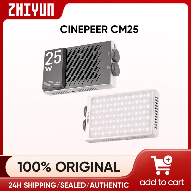 

ZHIYUN CINEPEER CM25 25 Вт светодиодные фонари двухцветная ручная карманная фотолампа видеосвет заполняющий свет освещение для фотосъемки