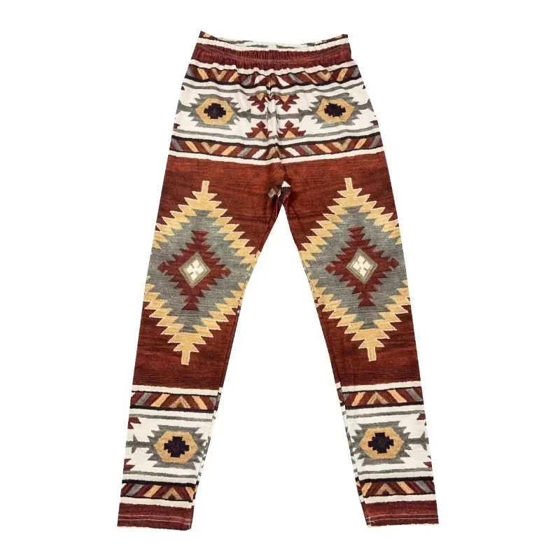 New Fashion Plus Size Bohemian Printed Leggings Women\'s Casual Printed Leggings