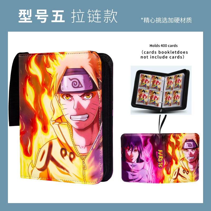 400-900Pcs Naruto Anime Game Collection Card Book Anime Peripheral Card Storage Bag Album Xmas Gifts High-Capacity Boy Girl Toys