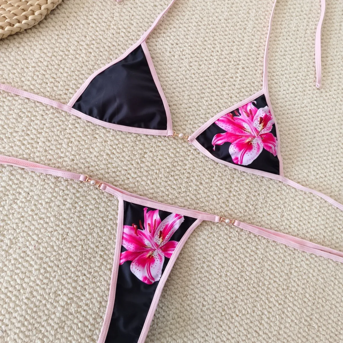 مايكرو البيكينيات 2026 مثير ملابس السباحة شريط ملابس النساء ثونغ مجموعة البكيني Biquini ثوب السباحة طباعة مايوهات بحر #2