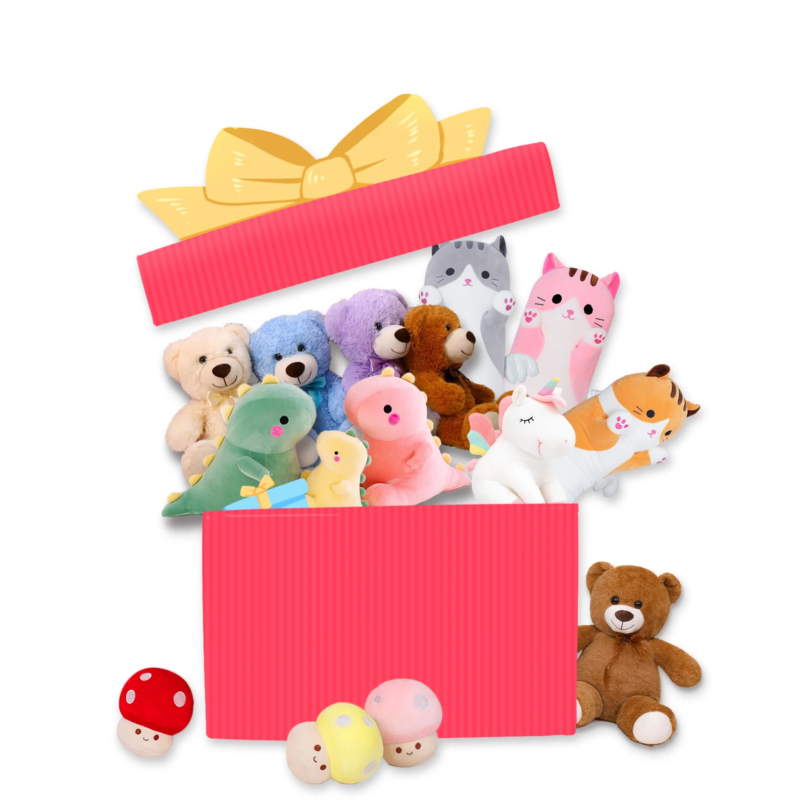 

Набор из 6/10 штук плюшевых игрушек в вакуумной упаковке - Сюрприз-бокс - Подарочные коробки-сюрпризы, милые подарочные коробки с мягкой игрушкой