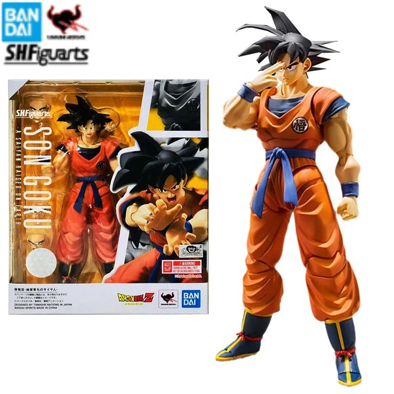 In Stock Bandai S.H.Figure Dragon Ball Figures Son Goku 2.0 Black Hair Model Anime Action Figure Toys Gifts Collection