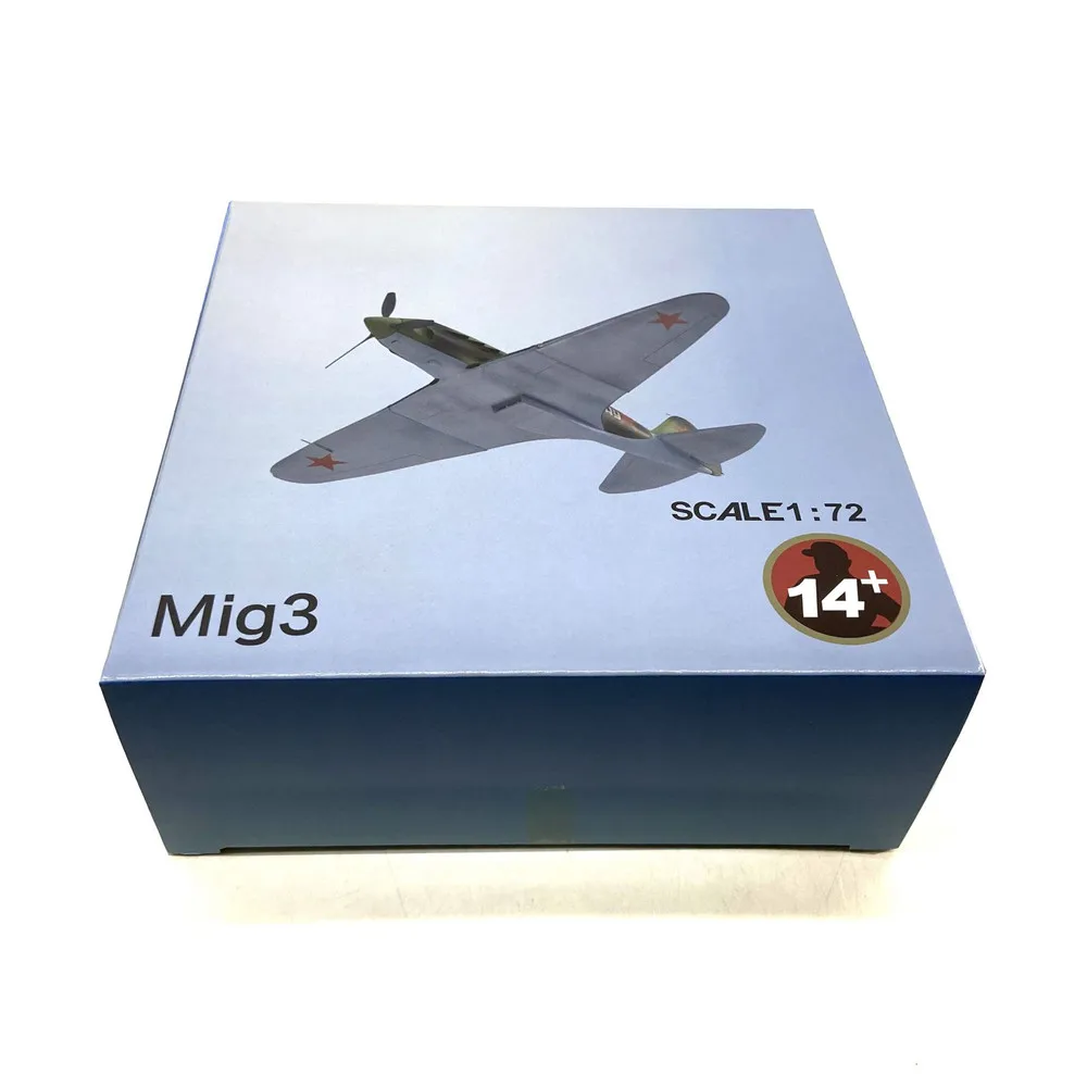 نموذج مقياس WW2 MiG-3 المقاتل 1:72 العسكري مع حامل مجموعة طائرة من خليط معدني سوفيتي هدية للرجل