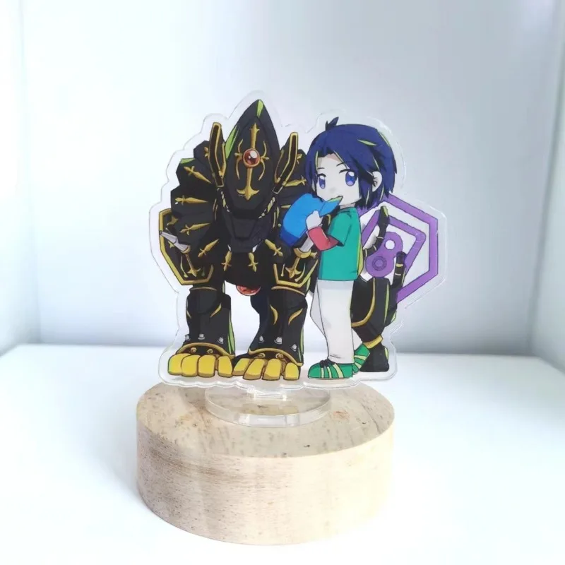 Digimon Adventure Wolfmon Angewomon anime periférico Q versión transparente acrílico decoración de escritorio adornos regalo de amigo