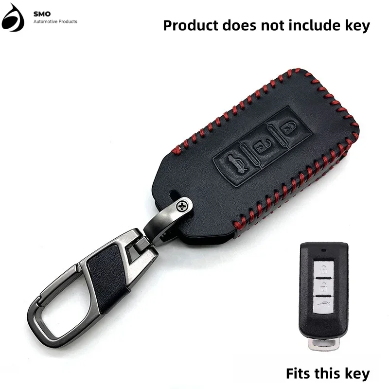 

For Mitsubishi Pajero Outlander Mitsubishiasx Lancerex and Mitsubishi Grandis key holder car keychain cowhide hand-sewn key bag