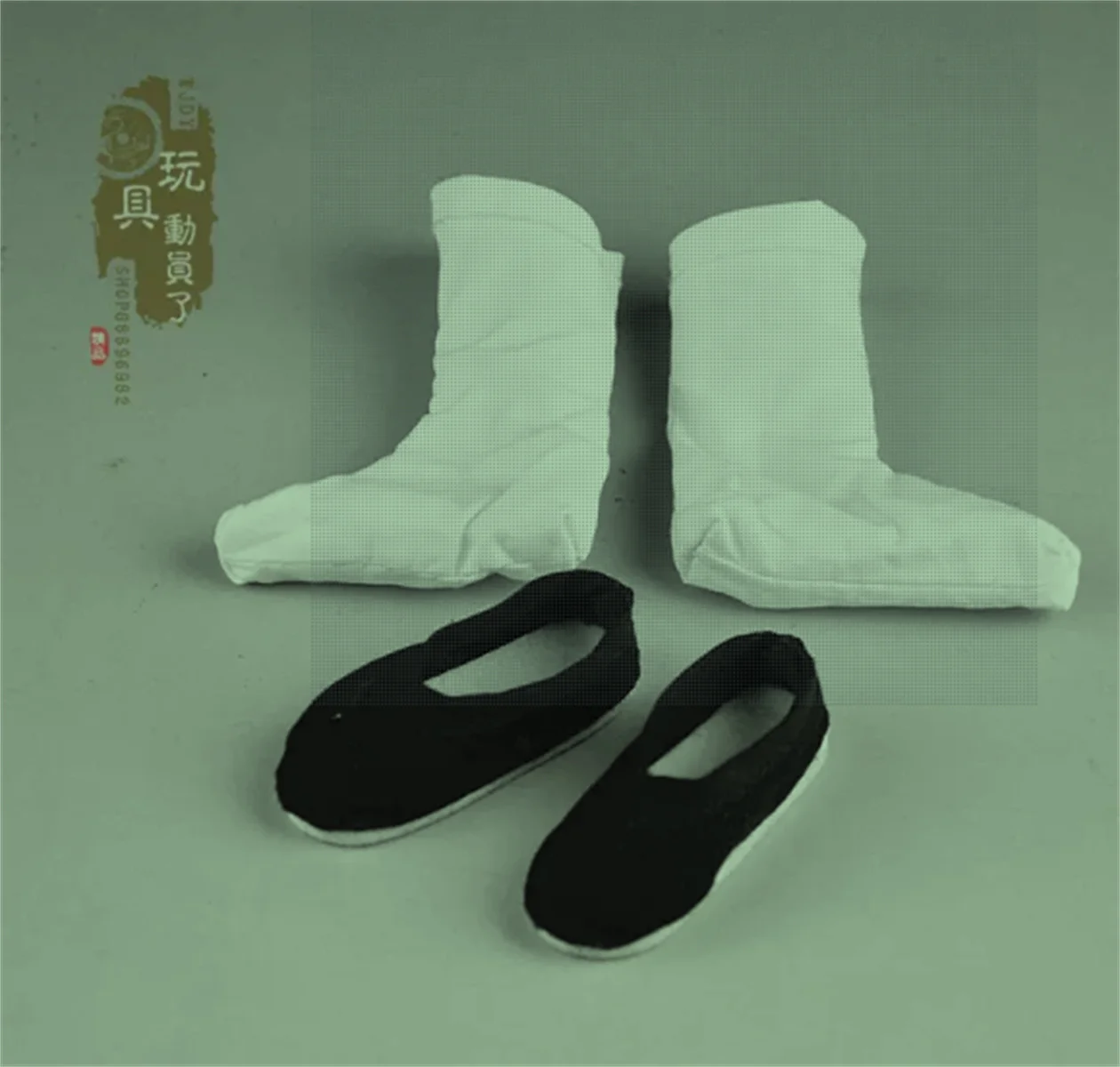 Tênis antigo monge meias masculinas, brinquedos modelo chinês, brinquedos clássicos de 1, 6 escalas, figura 12"