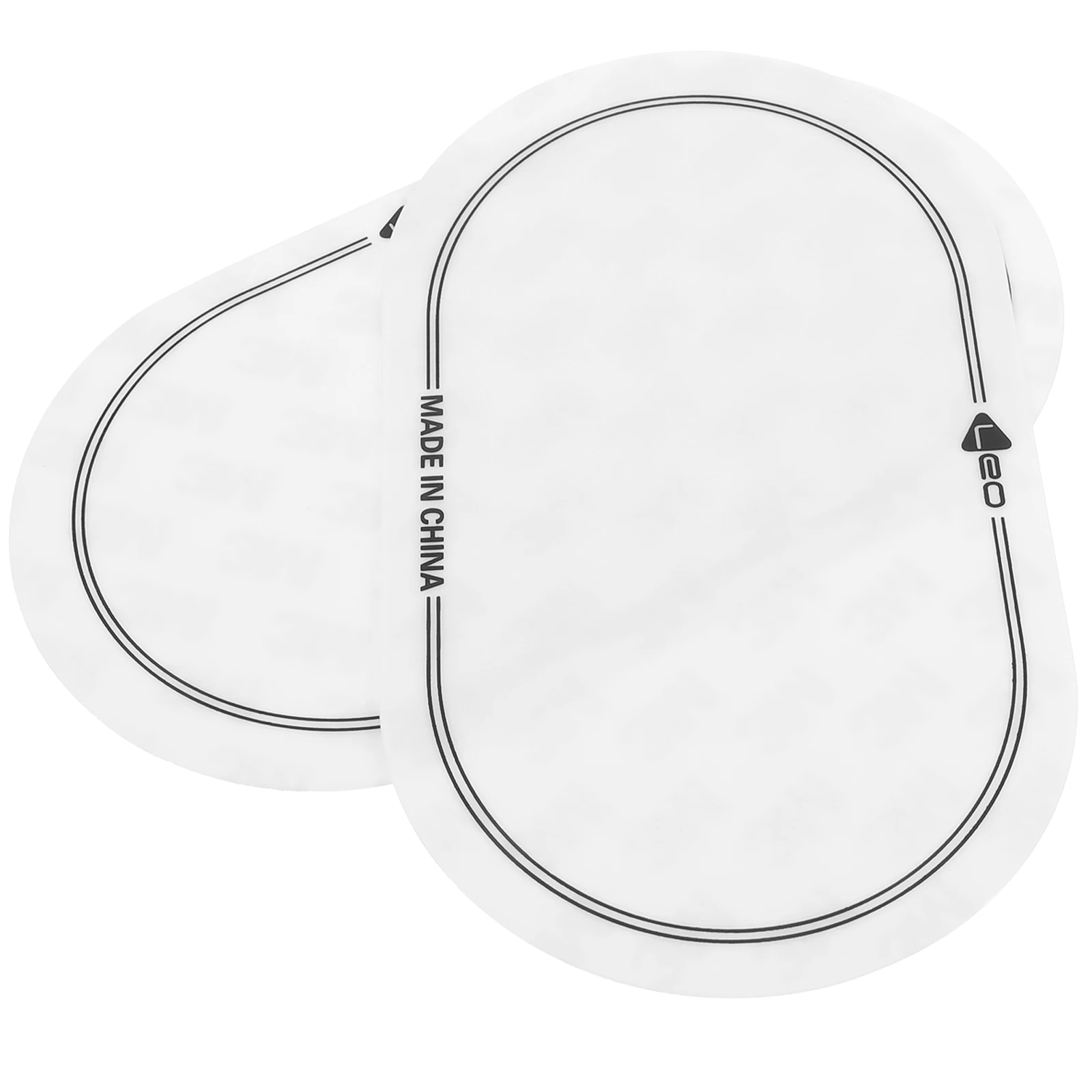 

2pcs Double Pedal Stickers White Protective Pads for Drum Set Dampeners Ground Drum Accessories Reusable Durability
