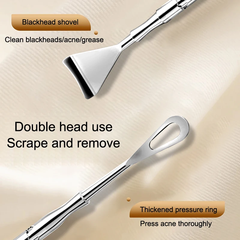 Blackhead Remover Pimple Popper Tool Acne Needle Removing Treatment Comedone Whitehead Popping Zit Nose Face Blemish Extractor