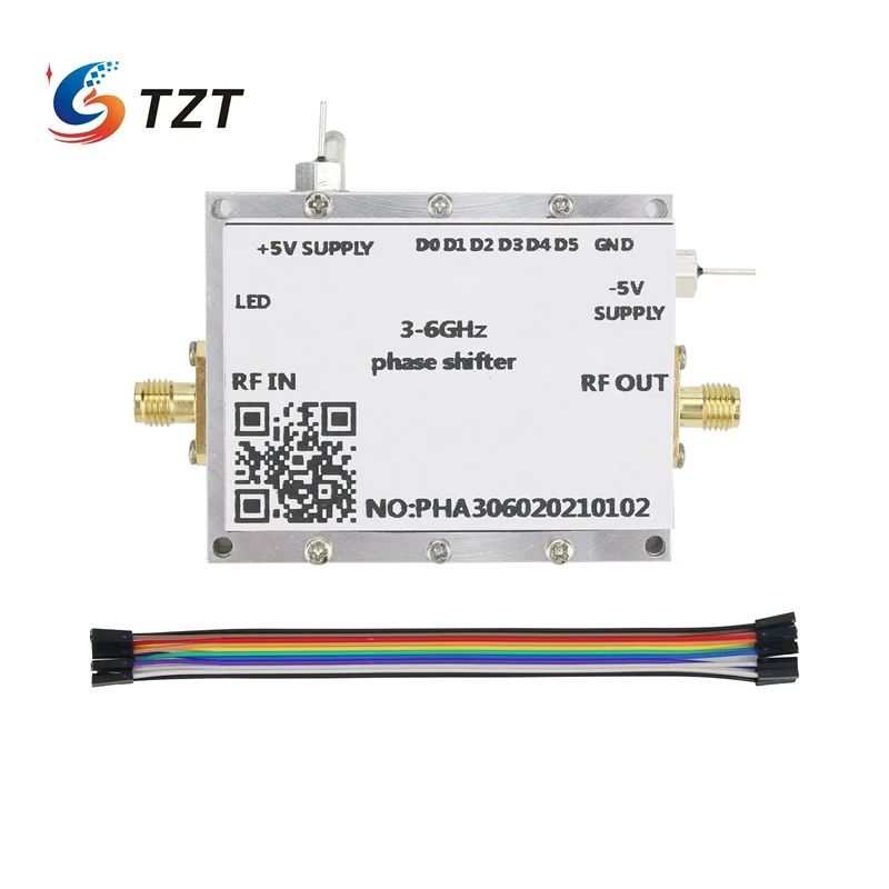 

TZT 3-6GHz RF 5.8G Digital Phase Shifter C-Band Microwave Phase Shift Module With Shell