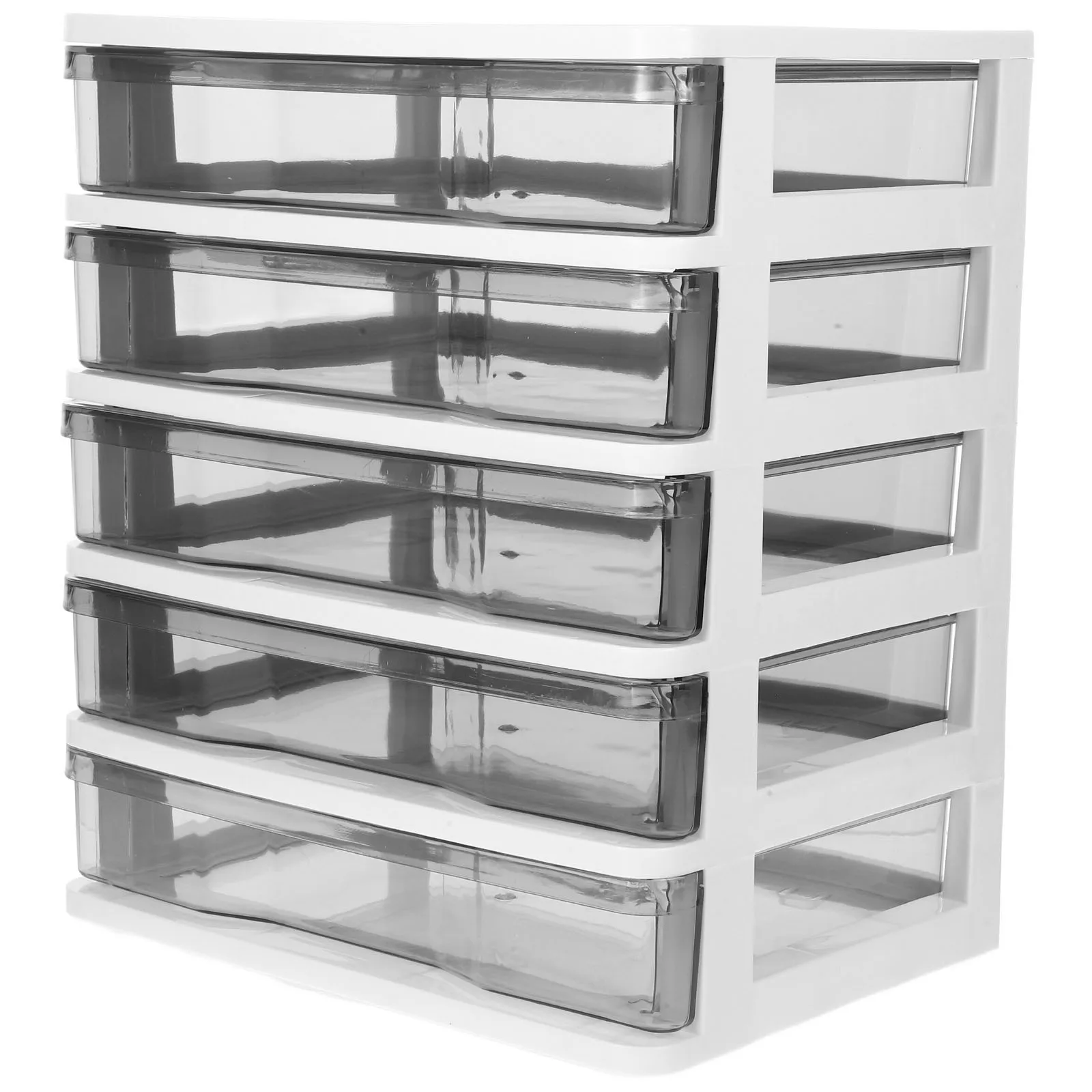 

Multilayer Clear Plastic Drawer Desktop Organizer For Cosmetics Transparent Space-Saving Drawer Storage For Home Office Bedroom