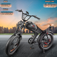 Emoko C93 E-Bike 1000W Motor 48V 20Ah Battery Adult Mountain Electric Motorcycle 20*4.0 Fat Tire Snow All terrain Electric Bike