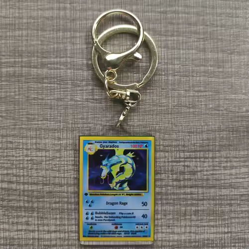Pokemon Anime Small Card Key Chain Charizard Keychains Blastoise Venusaur Mewtwo Diy Acrylic Action Toy Figures Game Collection - Image 18