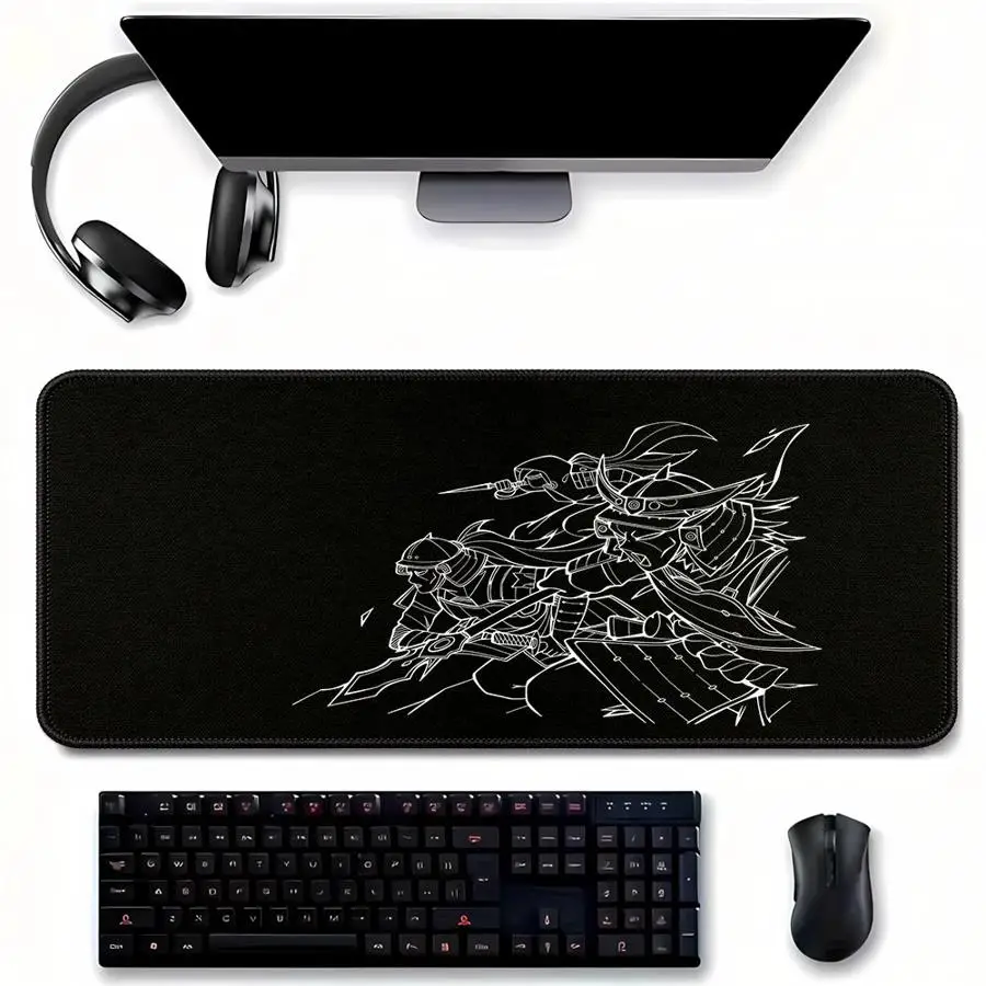 Anti slip Mouse Pad Desk accessories Keyboard Mouse Pad office Pad Computer Laptop Pad Game Console Pad Samurai Line Art