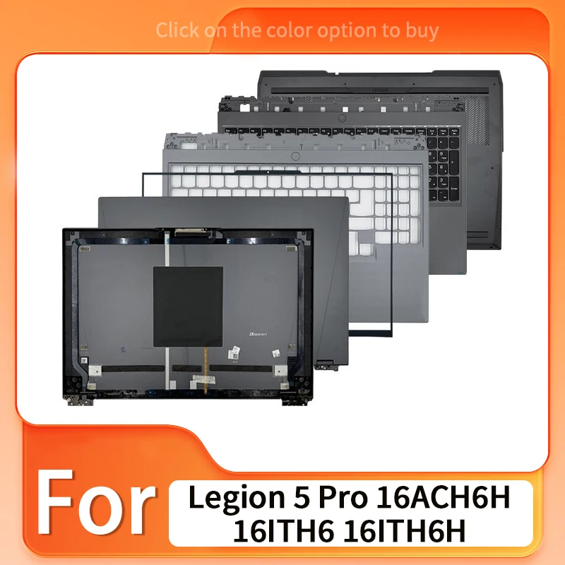 Gray New For Y9000P R9000P 2021H Legion 5 Pro 16ACH6H 16ITH6 16ITH6H LCD Back Cover Front Bezel Hinge Palmrest Bottom Case