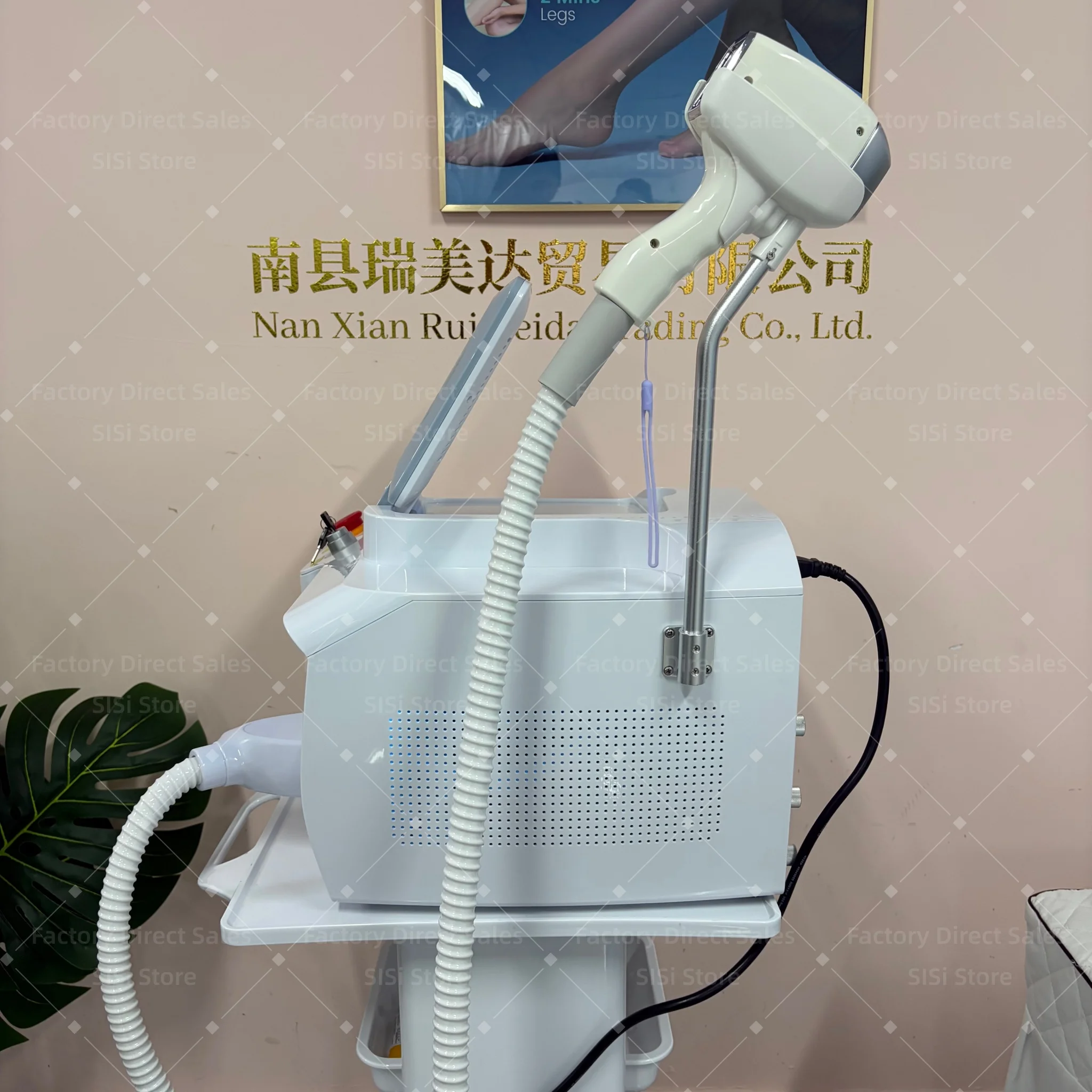 

Shots Salon Professional Portable Painless 5000W FAC 808nm 940nm1064nm755nm Diode Hair Removal Machine with 4 Wavelength