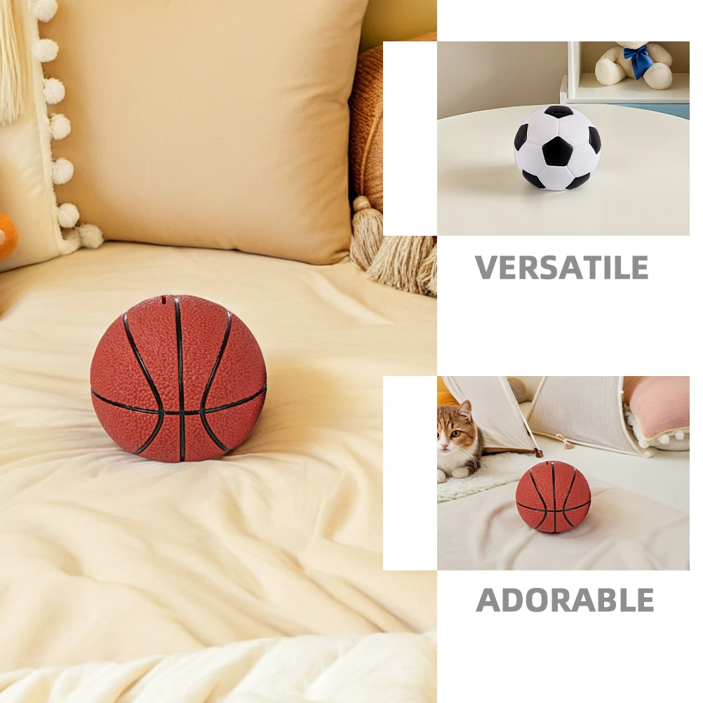 2 pezzi salvadanaio per palloni da calcio carino salvadanaio per bambini design a fessura larga salvadanaio per bambini per ragazzi contenitore per monete a tema basket