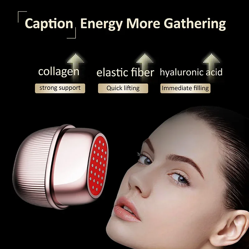 HIFU Portable Deep Vibration Stamping Beauty Device Face Skin Care Micro Current Photon Rejuvenation Device