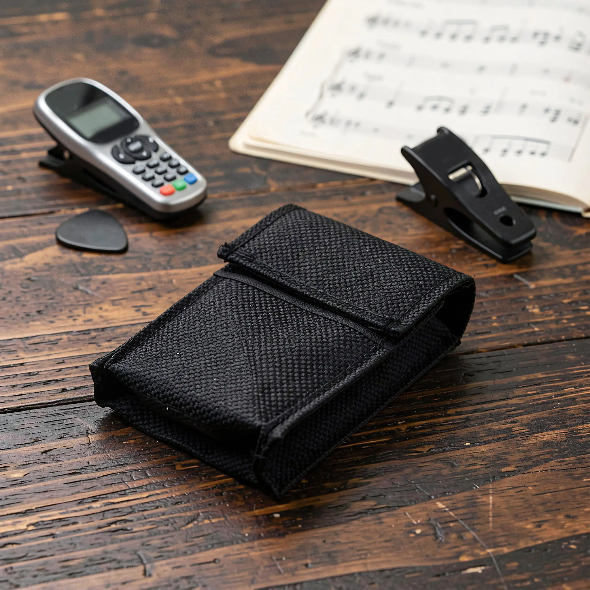 3Pcs 9V Battery Carry Pouch Nylon Guitar Battery Case Hook Loop Portable Holder for Active Pickup System Bass Accessory Pouch