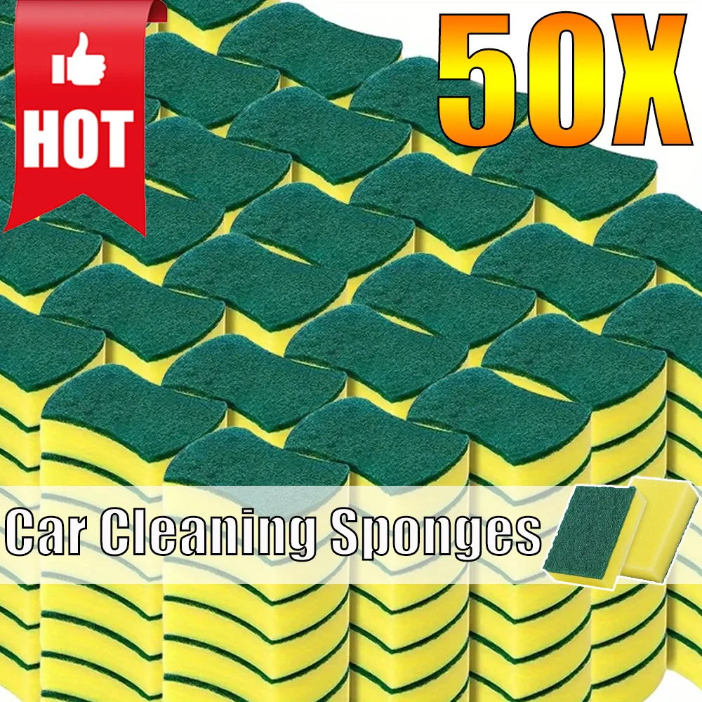 

50Pcs Highly Absorbent Cleaning Sponges Wholesale High-quality Universal Car Clean Sponge Tool Auto Washing Accessories