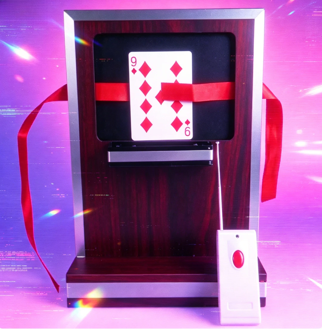 

Silk Fixed Card with Flame Remote Control Version Stage Magic Tricks Illusions Gimmicks Professional Magician Magia Games