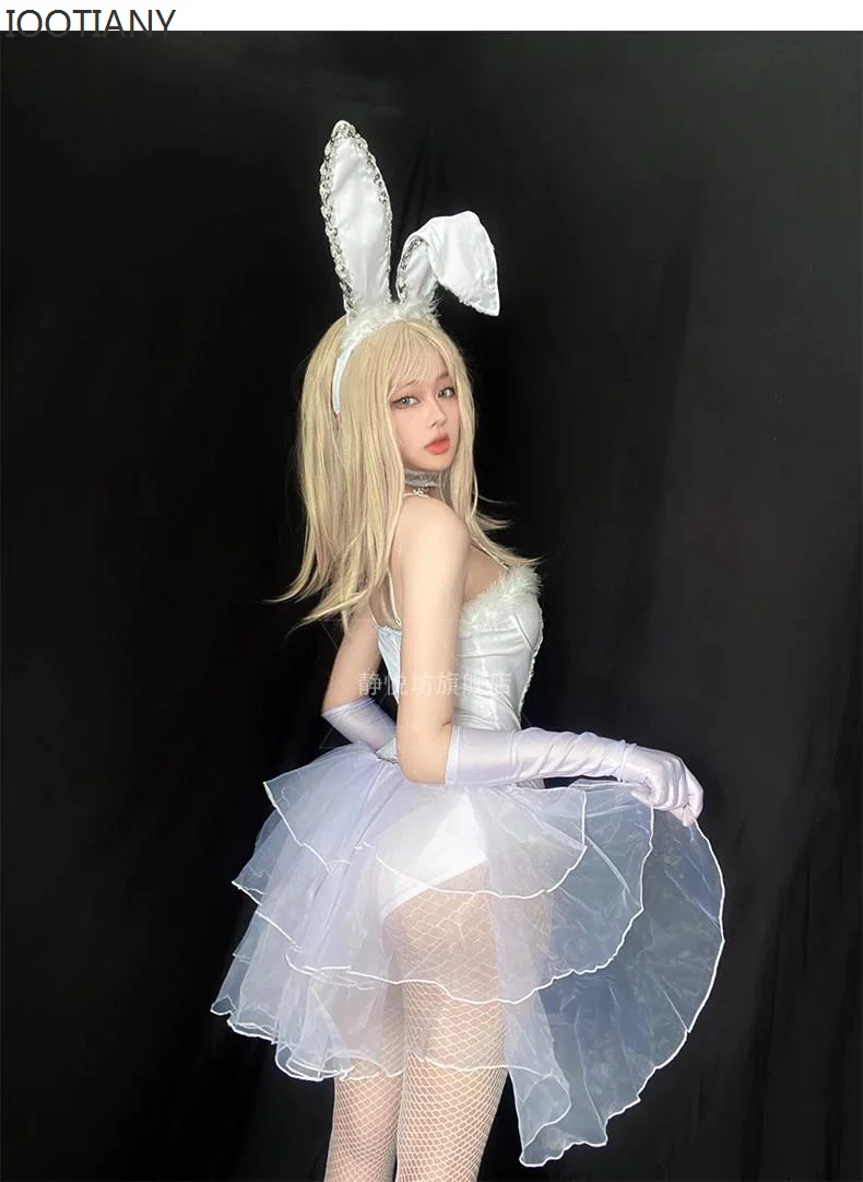 2024 Carnival Fancy Dress Up Outfits Halloween Easter Bunny Cosplay Game Costume Sexy Suit For Women Maid Party Disfraz Hombre