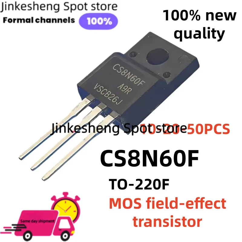 10-20-50PCS CS8N60F CS8N60 TO-220F 8N60F Transistor de efeito de campo MOS em estoque TO220F