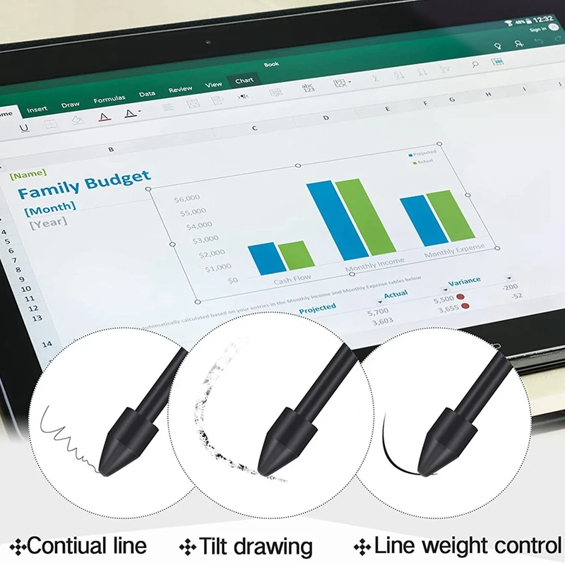 Punte per pennini da 50 pezzi punte in plastica punte per stilo punte di ricambio per Note10/Note10 Plus/Note 20/S7/S7 Plus