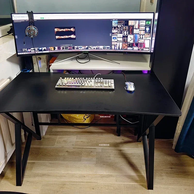 مكتب مكتب بسيط وكرسي مجموعة مكاتب الكمبيوتر الفاخرة الخفيفة أثاث المكاتب سطح المكتب طاولات الألعاب غرفة نوم مكتب دراسة خشبي L #6