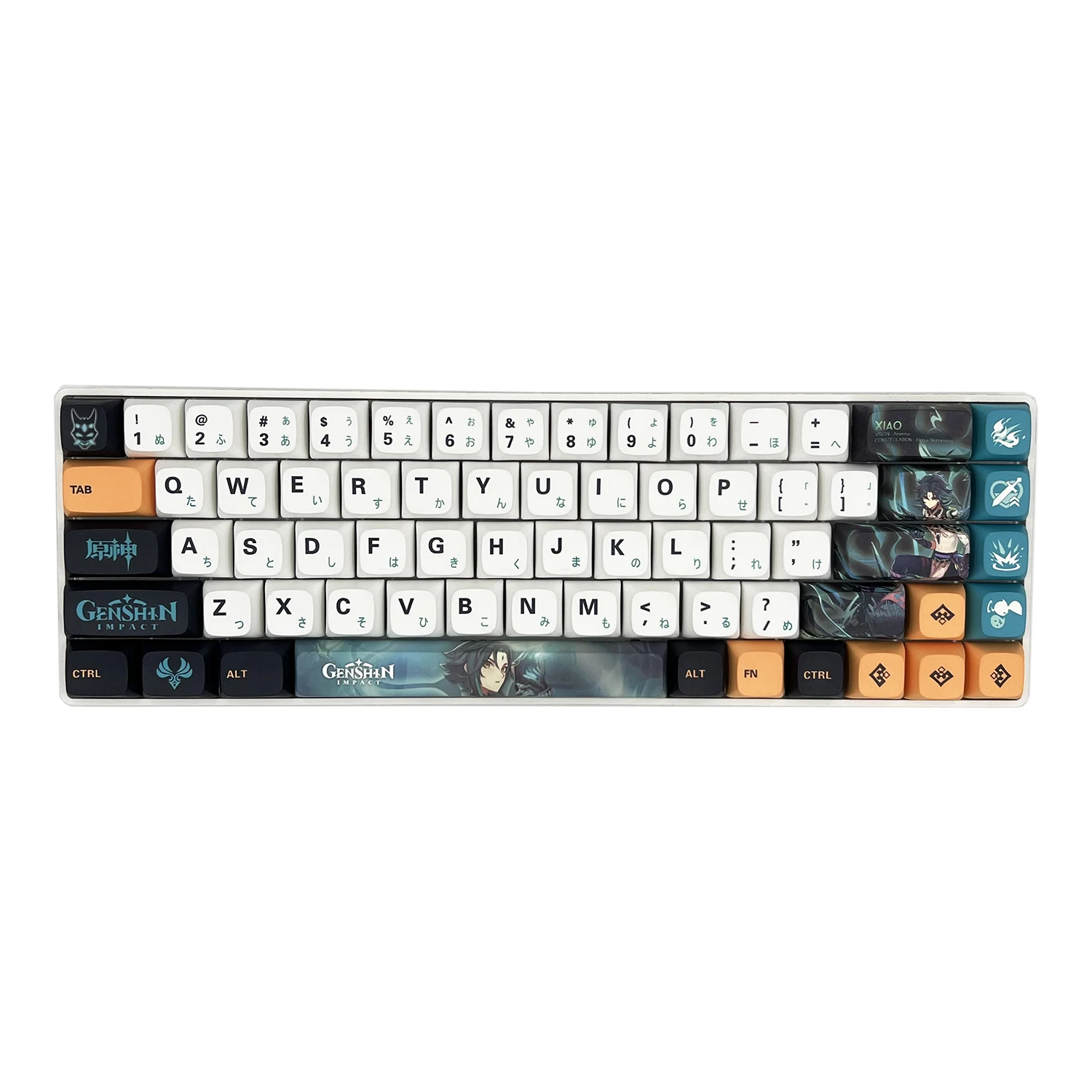 140 Keys/set Genshin Impact XIAO Keycaps PBT Dye Subbed Key Caps XDA Profile Keycap For Keychron 65% 75% GH60 GK64 Ciy68 FL980