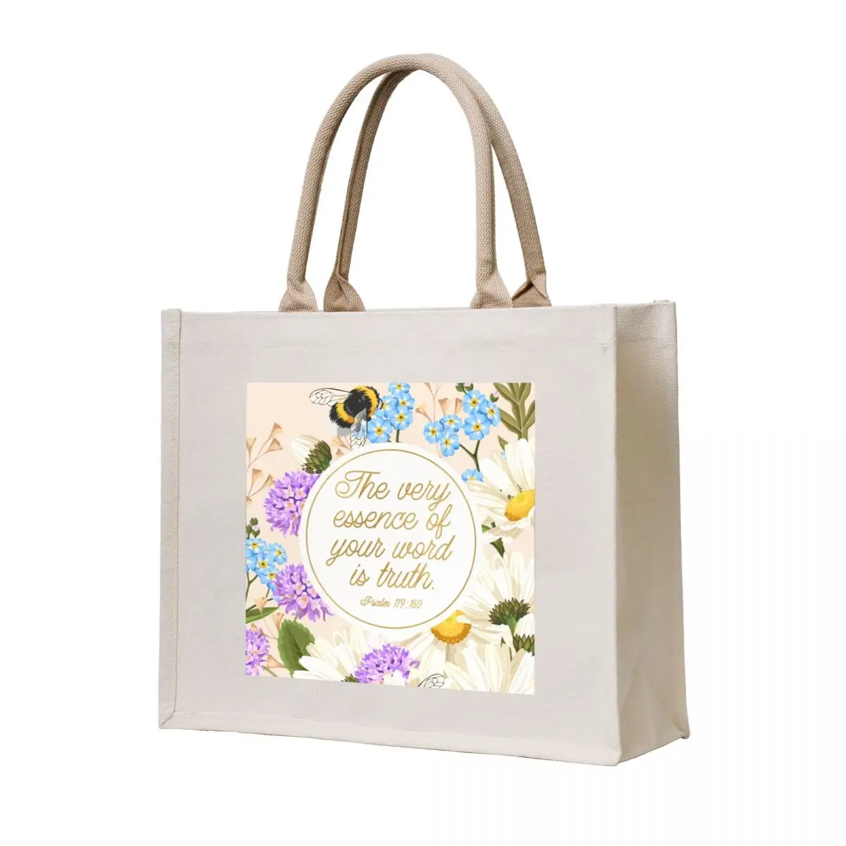 

Year Text 2023 (Flowers and Bees) Tote Bag tote bag men Women's bags great bag