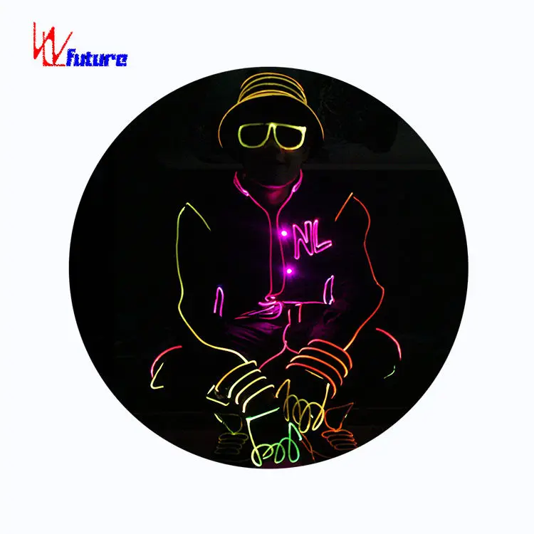 

Basketball sportswear streetball show full color light up clothing led costume dance costume with programming for boys