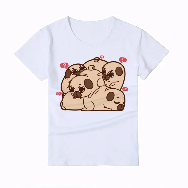 Bambini neonati maschi Cute Dog Print T-Shirt Dog Tops Girl T Shirt Summer Funny Baby Shirt Animal Print Christmas Children Clothes Y6-2