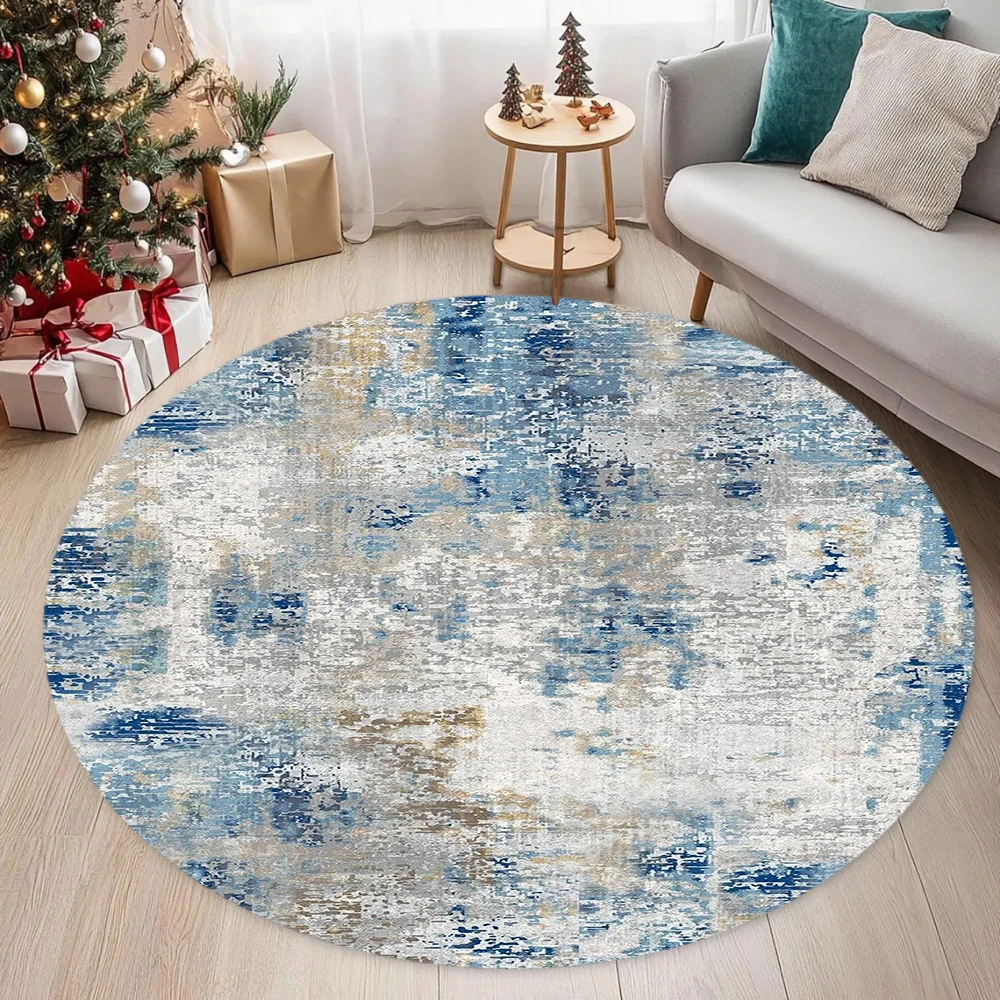 Moderne abstrakte Kunst-Teppichmatte, stilvolle und elegante Heimdekoration mit grauem Ton für Wohnzimmer, Schlafzimmer, Schlafzimmer, Dekoration