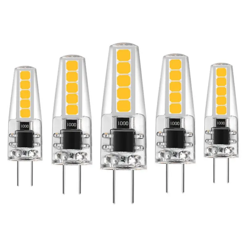 Lampadina LED G4 5W 12V/AC220V 2835 SMD 10led bianco caldo/freddo lampadario ad angolo di 360 gradi luce sostituire lampada alogena