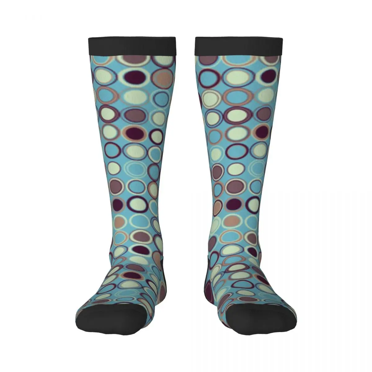 

Stockings Funny Autumn Casual Warm Socks Geometric Dots Elements Soft Winter Knee High Socks