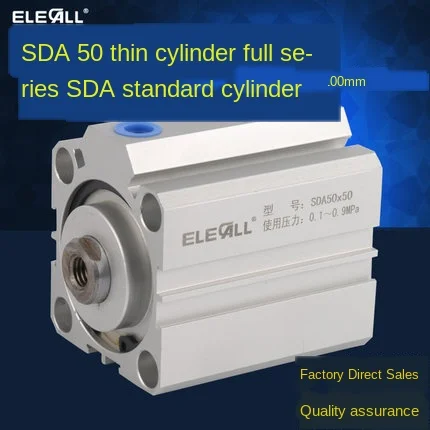 SDA50*5*10*15*20*25*30*35*40*45*50 / 50mm Bore 5mm to 50mm Stroke Compact Air Cylinders Double Acting Pneumatic Air Cylinder