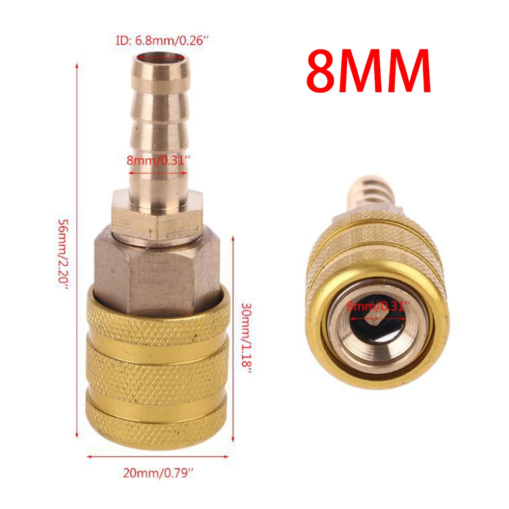 6mm/8mm Auto-Reifenventil-Clip, Pumpendüsenklemme, massiver Messingverbinder, Luftanschluss, Aufblaspumpenadapter, Hardware-Zubehör – Detail 11