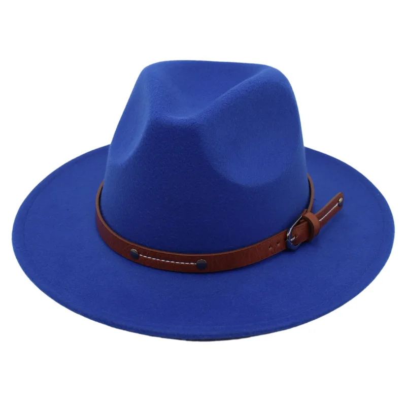 NEWWool Fedora Hut Für Frauen Männer Winter Herbst Mode Kirche Jazz Hüte Viking Britischen Flache Krempe Filz Hut Outdoor Casual Fedoras – Detail 8