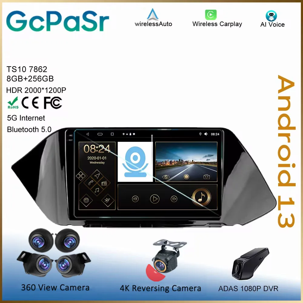 مشغل تلقائي أندرويد لشركة هيونداي سوناتا DN8 2019 2020 وحدة الرأس 7862 Carplay راديو الملاحة الوسائط المتعددة شاشة مراقبة بلوتوث