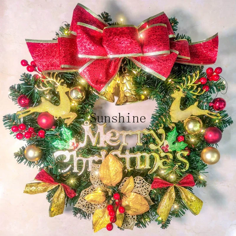 

Christmas wreath door hanging door decoration rattan decoration holiday creative arrangement